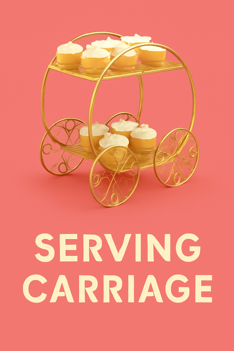 2-Tier Gold Metal  Display Stand for Wedding