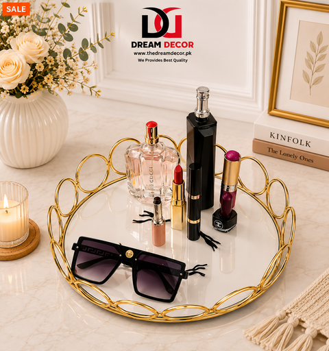 Round ring cosmetic vanity