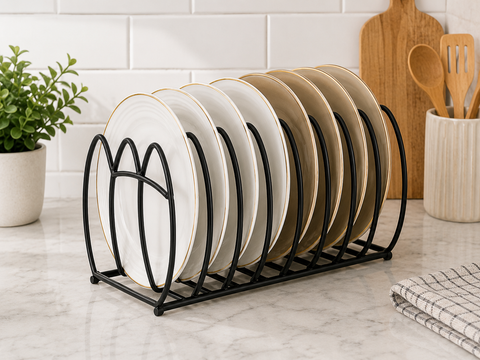 Premium Metal Plate Organizer Rack