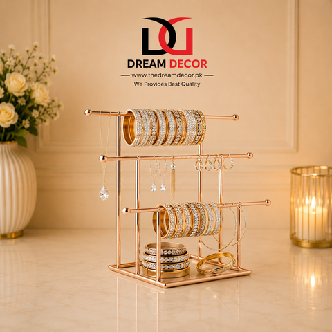 Metal Bangle & Jewelry Organizer Stand