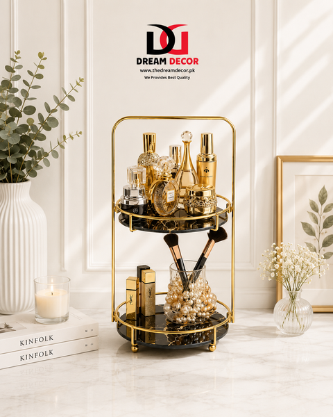 Round Wire Vanity Organizer Rack for Dresser