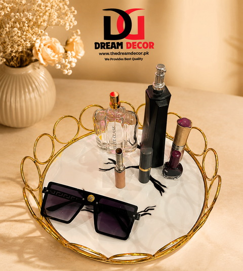 Round ring cosmetic vanity