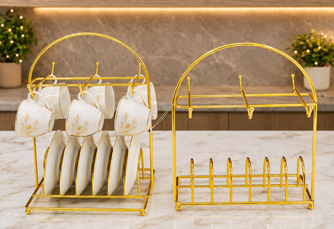 Golden Metal Dish Rack