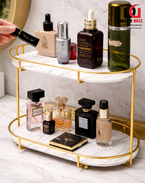 2 Tier Oval Shaped Cosmetic Rack Stand