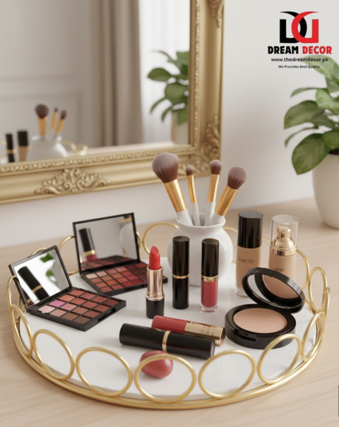 Round ring cosmetic vanity