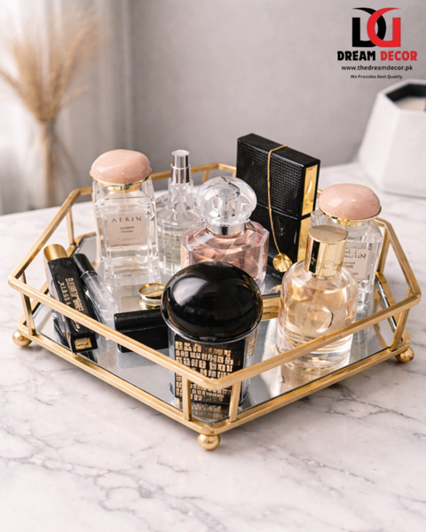 Mirror Glass Jewelry Tray