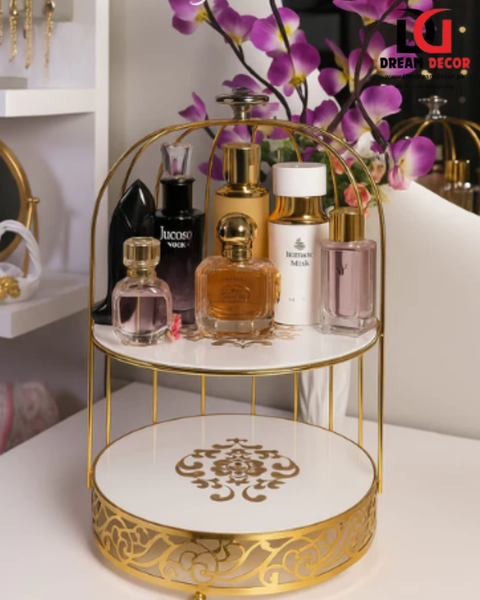 Makeup Organizer, Metal Bird Cage Shaped