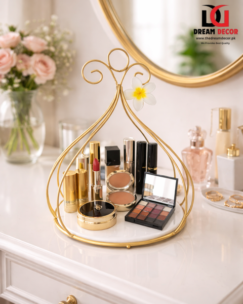 Golden Bloom Luxury Perfume & Vanity Organizer
