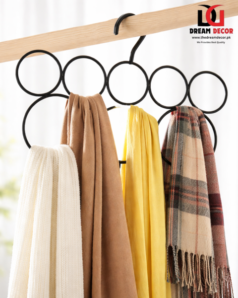 Multi-Ring Scarf & Dupatta Organizer Hanger