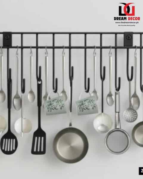 Wall-Mounted Multipurpose Kitchen Utensil Rack