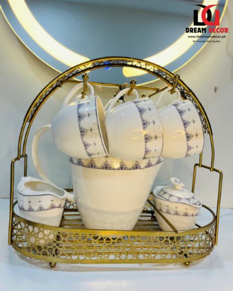 Elegant Gold Wire Set Organizer Rack