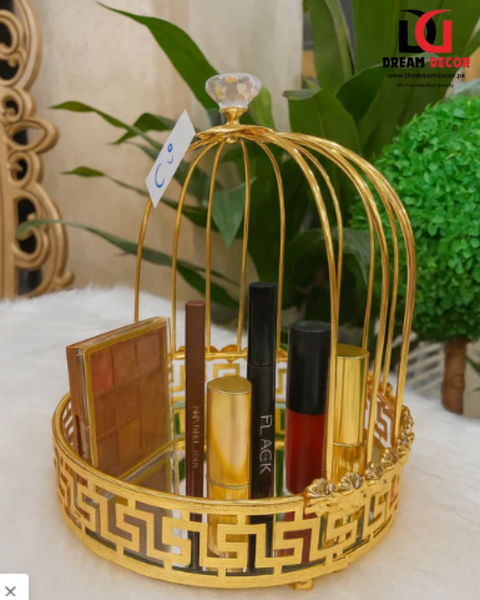 Luxury Golden Makeup Organizer