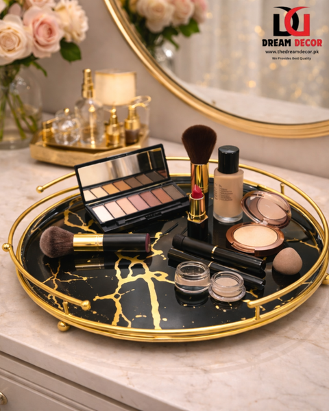 Golden Vein Decor Tray