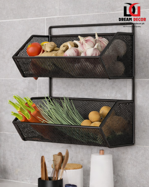 Wall Mounted Multi-Purpose Kitchen Storage Rack