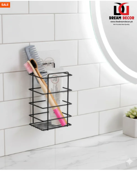 Wall-Mounted Storage Rack for Bathroom Accessories