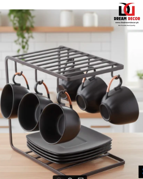 Modern Metal Mug Organizer Rack