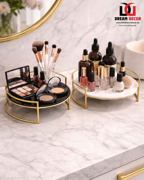 Makeup Decorative Tray  Storage Vanity Serving Tray.