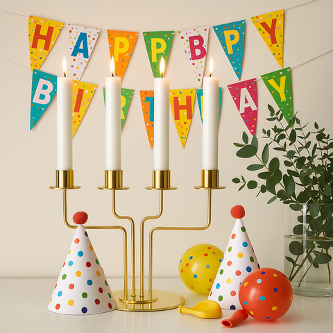 Golden Brass Candle Stand