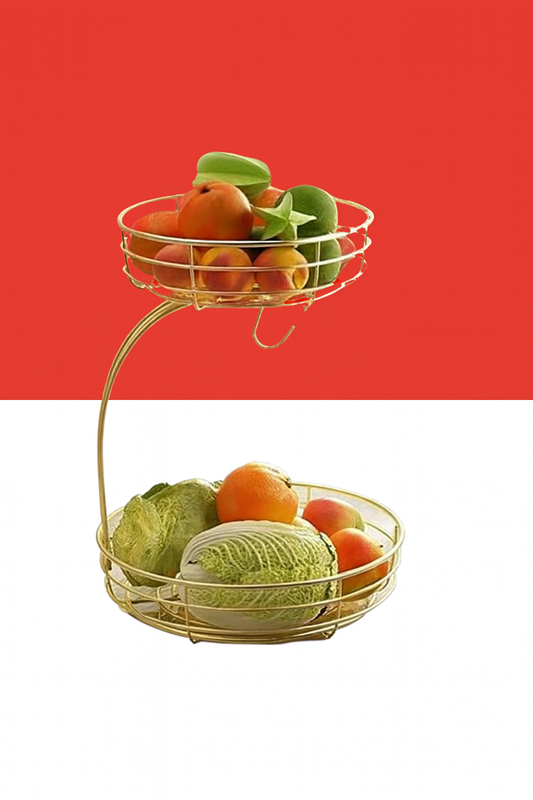 Fruit Bowl Fruit Basket For Countertop 2-Tier
