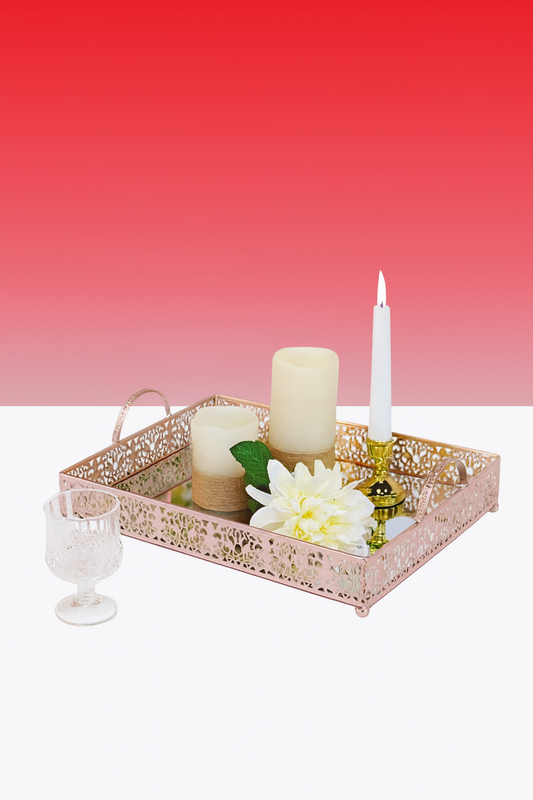 Rectangle Mirrored Vanity Trays for Party, Wedding Tray, makeup organizer