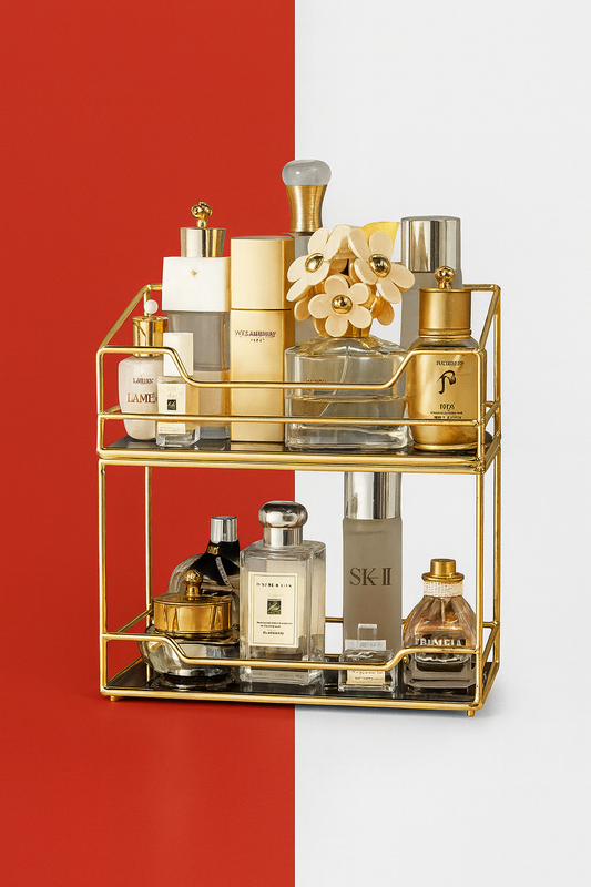 2 Tier Makeup Organiser/Drawer Shelf for Perfumes Rack
