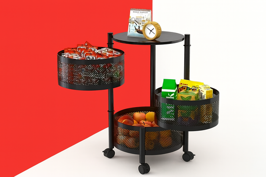 3-Tier Metal Vegetable Trolley