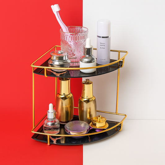 2 Tier Metal Corner Countertop Organizer