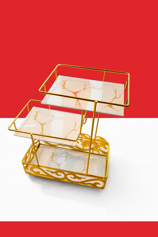 3 layer square shaped butterfly Charm Multi Purpose rack