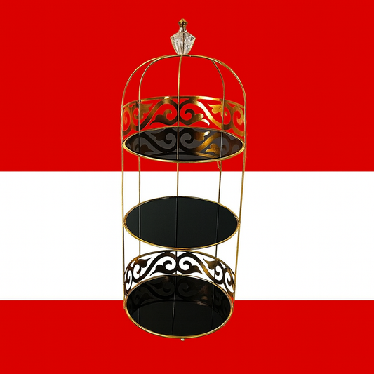 3 Layer luxury birdcage Serving Organizer
