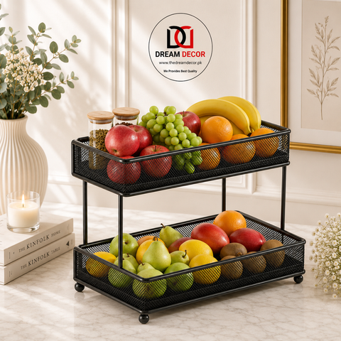 Metal Mesh Makeup & Countertop Organizer