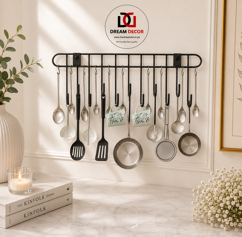Wall-Mounted Multipurpose Kitchen Utensil Rack
