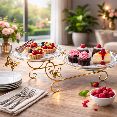 Cupcake Stand Round Cake Display Stand for Afternoon Tea
