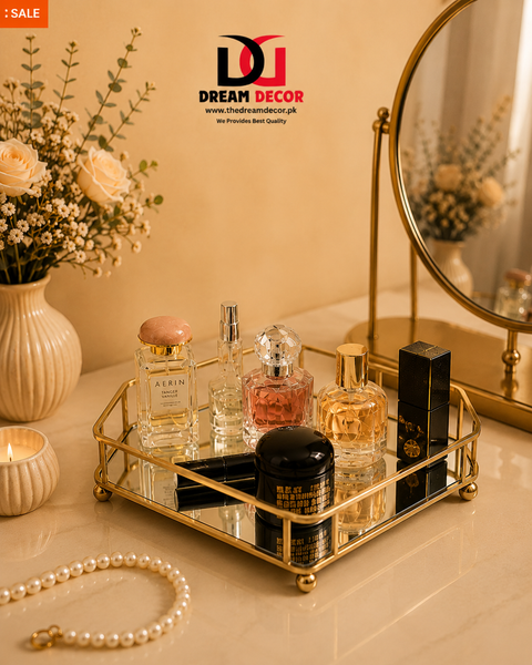 Mirror Glass Jewelry Tray