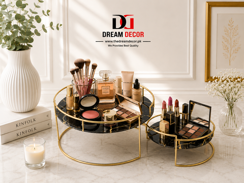 Makeup Decorative Tray  Storage Vanity Serving Tray.