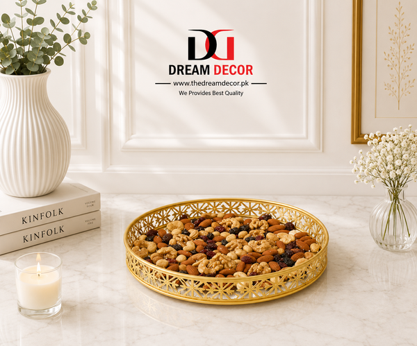 Mirror Tray For Serving Dessert, makeup Tray