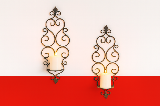Wall Candle Holder Decorative Black Candle