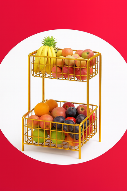 2 Tier Countertop Kitchen Fruit Basket