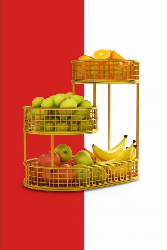 3 layer fruit organiser flat base| Multi Purpose Rack.