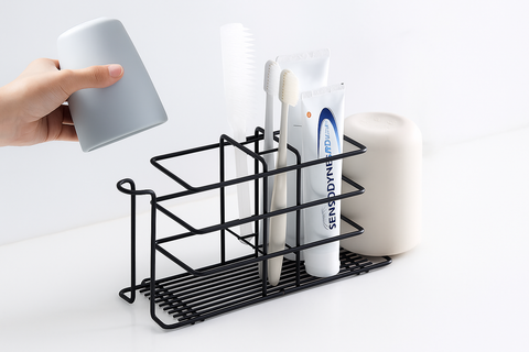 Bathroom Organizer Wall Mounted Small Counter Stand