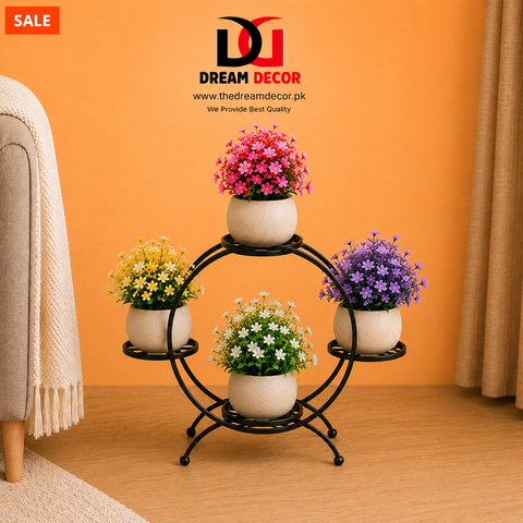 4-Tier Metal Flower Pot Stand