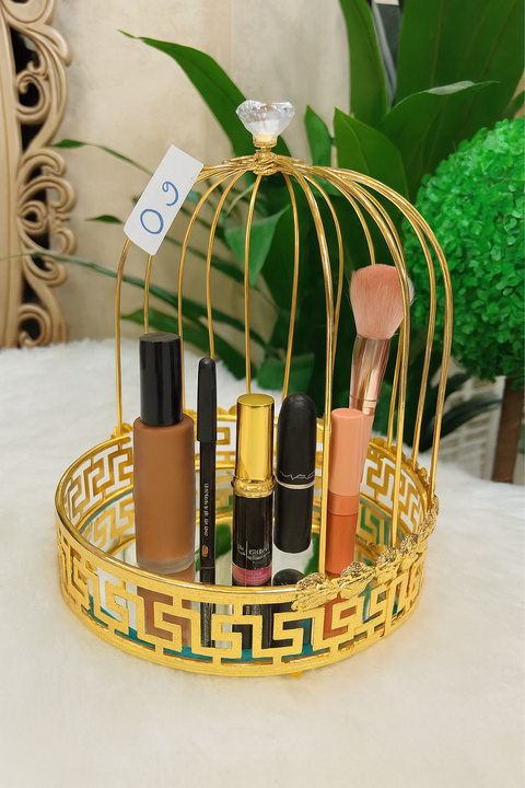 Luxury Golden Makeup Organizer