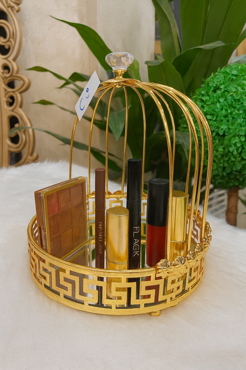 Luxury Golden Makeup Organizer