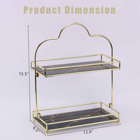 Makeup Organizer Shelf with Removable acrylic Glass Tray