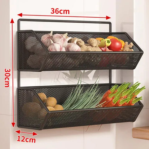 Wall Mounted Multi-Purpose Kitchen Storage Rack
