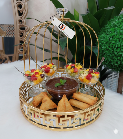 Luxury Golden Mirrored Makeup Organizer