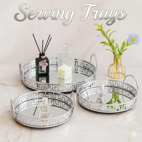 Modern Silver Mirror tray