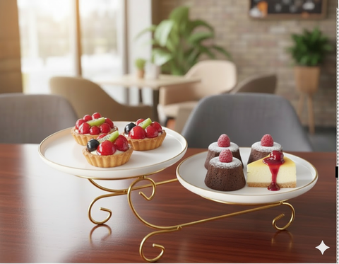 Cupcake Stand Round Cake Display Stand for Afternoon Tea