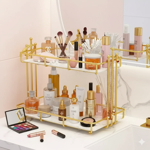 Iron Cosmetics Storage Rack