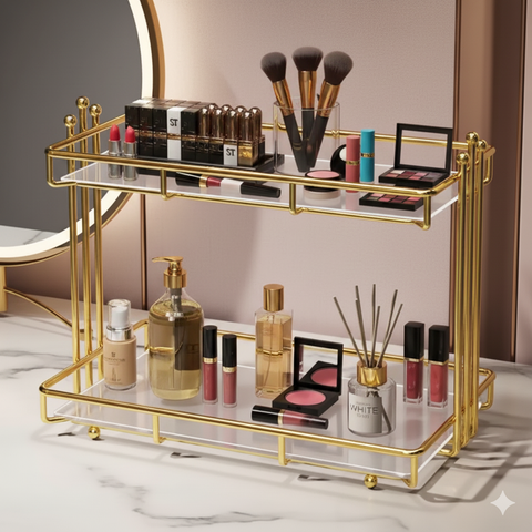 Iron Cosmetics Storage Rack