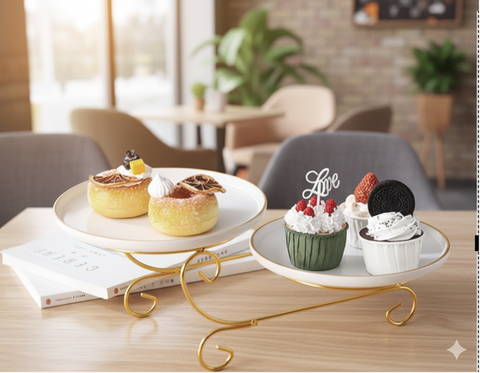 Cupcake Stand Round Cake Display Stand for Afternoon Tea